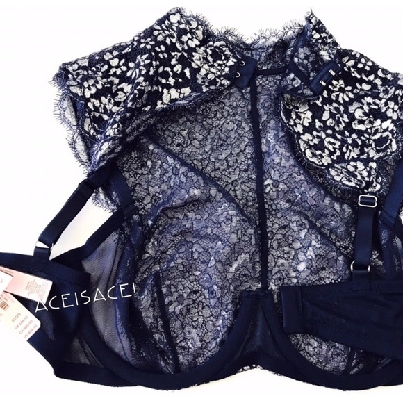 NWT*Dream Angels Unlined Demi High Neck Bra - Picture 3 of 4